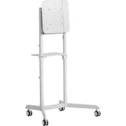 Atdec Display Cart - 1 Shelf - 75 kg Capacity - 4 Casters - 76.20 mm Caster Size - Steel - x 919.5 mm Width x 701 mm Depth x 1595.1 mm Height - White