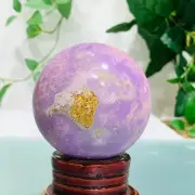 324g Natural Purpurite Quartz Sphere Crystal Ball Healing Reiki Decoration