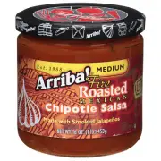 Arriba Salsa Chipotle Medium 16 oz (Pack of 6)