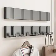 Hidden Hook Bathroom Punch-Free Wall Entrance Gray Coat and Hat Hanging Hook Folding Kitchen and Bathroom (Color : 3pcs, Size : 6ticks)