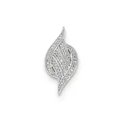14k White Gold White Real Diamond Pendant
