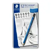 Staedtler: Mars Lumograph Premium Graphite Sketching Pencils - Tin of 12