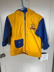Wippette Kids Rain Coat Jacket Construction Worker Outer Vinyl Shell 4 NWT