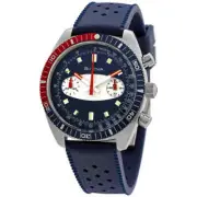BULOVA 98A253 ARCHIVE Series Chronograph Blue Dial Pepsi Bezel Men's Watch $695
