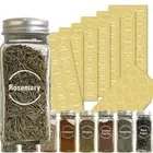Transparent Spice Labels Letter Kitchen Jars Cans Stickers