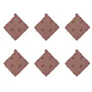 6x Belle Tuft Kitchen Cotton Pot/Pan Holder/Trivet Mat 20x20cm Square Ruby Red