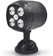 Outdoor Motion Sensor Light Battery Operated, IP65 Waterproof Ultra Bright Motion Sensor Outdoor Lights Head Adjustable with 8W 600 Lumen 6000K 4LEDs for Garage Yard Porch and Patio (1 Pack)