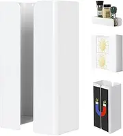 TITIROBA Tissue Case, Magnetic Tissue Box, Divided Type, Kitchen Paper Holder, Paper Towel Holder, Can Be Cut with One Hand, Tissue Storage, Books, Magazines, Magnet, Wall Hanging, Kitchen, Bath,