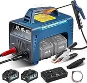 Portable Welding Machine Cordless, Battery Powered Welder Machine MMA ARC 160A with 2 x Battery, LED Display, Hot Start, Digital IGBT Inverter Stick Welder Portable Spot Welder