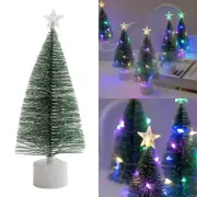 Tabletop Artificial Small Mini Christmas Tree With LED Lights Ornaments Xmas