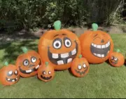 Halloween Inflatable 8.5 ft Long Pumpkin Patch