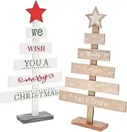 Alipis Christmas Decors Wooden Christmas Tree Model Christmas Desktop Adornment Party Adornment for Home