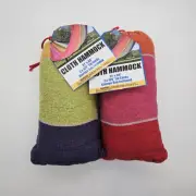 Set of 2 High Five Cloth Hammock 31” x 80” Tie Cords 2x109" w/Storage Bag