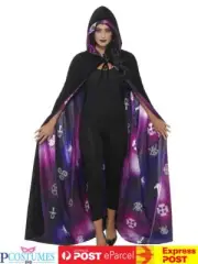 Reversible Ouija Cloak Cape Gothic Halloween Wizard Costume Witch Vampire