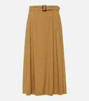 [Veronica Beard] Veronica Beard Arwen linen-blend midi skirt AU 10 green