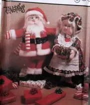 McCalls Christmas Craft Sewing Pattern Tonerkins Mr Mrs Santa Claus dolls