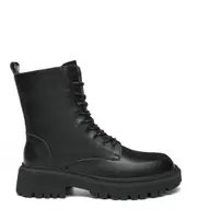 TARRAMARRA Women Boots Leather Lining Lace Upper Suede Up Nonslip Chunky Cecilia