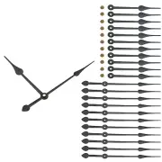 Clock Hands Kit, 12 Set Wall Clock Hands Parts Replacement, Black, A24