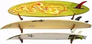 Cor Surf Triple 3 Board Surfboard Wood Wall Rack Display for Surfboard Longboard Shortboard Bamboo