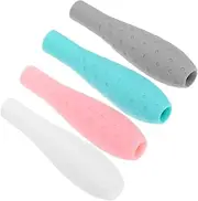 NAMOARLY 4pcs Ergonomic Silicone Grip Holders for Comfortable Non Slip Protective Sleeve Enhance Control for Writing Drawing Note Taking