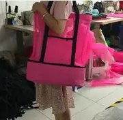 Outdoor tourism picnic bag, beach insulation and preservation ice bag, mesh beach bag, creative multi-functional ice bag