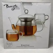 Baccarat Glass Teapot Cup 3 Piece Set Barista Venice