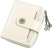 [SENDEFN] Purses for Women Genuine Leather Small Bifold Compact Womens Wallet with RFID Protection