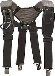 McGuire-Nicholas 30289 Bl- Load Bearing Gelfoam Suspenders For Added Back Support, Black