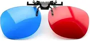 3D Glasses Red Blue Clip-On for Glasses Wearers Red/Cyan (3D Anaglyph Glasses) PC Games and Much More