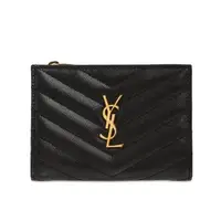 在飛比找momo購物網優惠-【YSL】SAINT LAURENT Monogram 粒面