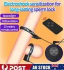 Electric Penis Extender Ring E-Stim Sleeve Enlarge Big Girth Men Stretcher AU