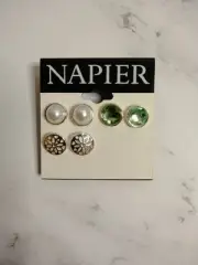 Napier Set of 3 Women’s Stud Earrings NEW With Tags