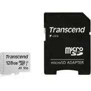 Transcend 128GB Class 10 U3 Micro SDXC + Adapter for Dash Cam, GoPro Hero7 Hero8