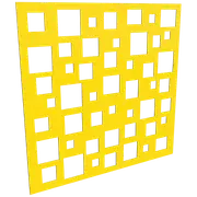 ProtectorAl 300 - 1200 x 300 - 1200mm Light Yellow / Gloss White Squares Unframed Composite Deco Panel