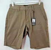 NEW Brixton Mens 28 Brown Toil II Chino Shorts