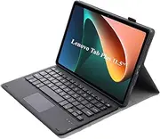 Jarttarn Touchpad Keyboard Case Compatible with Lenovo Tab Plus 11.5-inch 2024 (TB351FU), Magnetic Removable Wireless Keyboard Cover with Pen Holder (Black)