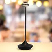 baishezhuan Rechargeable Cordless LED Table Lamps Touch Sensor Light, 3-Levels Portable Dimming Wireless Battery Operated Lamp，Nightstand Lamp/Night Light/Restaurant Table/Outdoor/Bar/Coffee (Black)