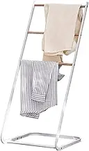 Freestanding Towel Rack, 3 Tier Metal Towel Stand, Hand Towel Rail, Towel Holder for Indoor Outdoor Bathroom Pool Bedroom Pool, Metal Bath Towel Holder, White