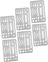 Professional Erasing Shield Set 6pcs Stainless Steel Erasing Shield for Craft Drawing Engineering