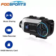 2Mics FX30 C Motorcycle Helmet Intercom Bluetooth Headset 1080P Camera 64G Card