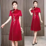 【VERY BUY 非常勸敗】敬酒服旗袍紅色改良中國風洋裝結婚2023春夏婚宴婚禮禮服女