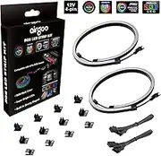 airgoo NEON RGB LED Strip for PC, 15.75 x 0.55 x 0.28 inches diffused Silicon Rubber Tube, for 12V 4-pin RGB Header, Come with Magnetic Brackets, Easy to Install