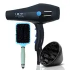 ISO Beauty Salon Grade Bundle: 2000w Hairlux Hair Dryer, Diffuser & Paddle Brush