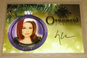 2015 Benchwarmer SCARLETT KEEGAN Holiday ORNAMENT Gold Foil Auto PLAYBOY Sexy