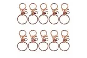 10PCS Swivel Lobster Clasp Clips Hook Alloy Key Ring Split Keychain Durable
