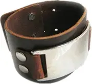 [Original Tribe] Adjustable Buckle Bracelet Leather Bracelet Men Brown Leather Cuff Bracelet Sl2311