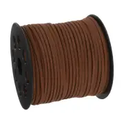 98.43Yard 2.6mm Flat Leather Cord Suede String for DIY Crafts, Medium Coffee