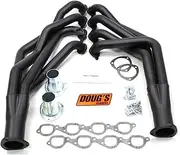 Doug's Headers (D359-B) 2-1/8" 4-Tube Black Coating Hi-Temperature Full Length Exhaust Header for Chevrolet Passenger Car/Wagon 572