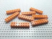 LEGO Lot of 8 Dark Orange 2x8 Building Brick Pieces