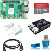 Raspberry Pi 5 4gb 8gb Ram Starter Kit Aluminum Case Power Supply HDMI Cable